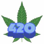 le chiffre 420 sur Feuille cannabis