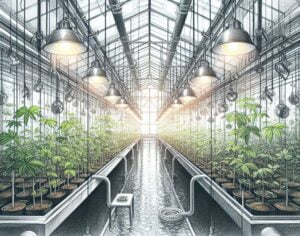 atmosphère contrôlée, avec un éclairage et un système d’irrigation soigneusement intégrés