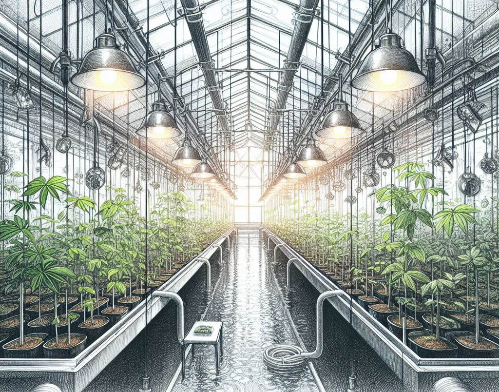 atmosphère contrôlée, avec un éclairage et un système d’irrigation soigneusement intégrés