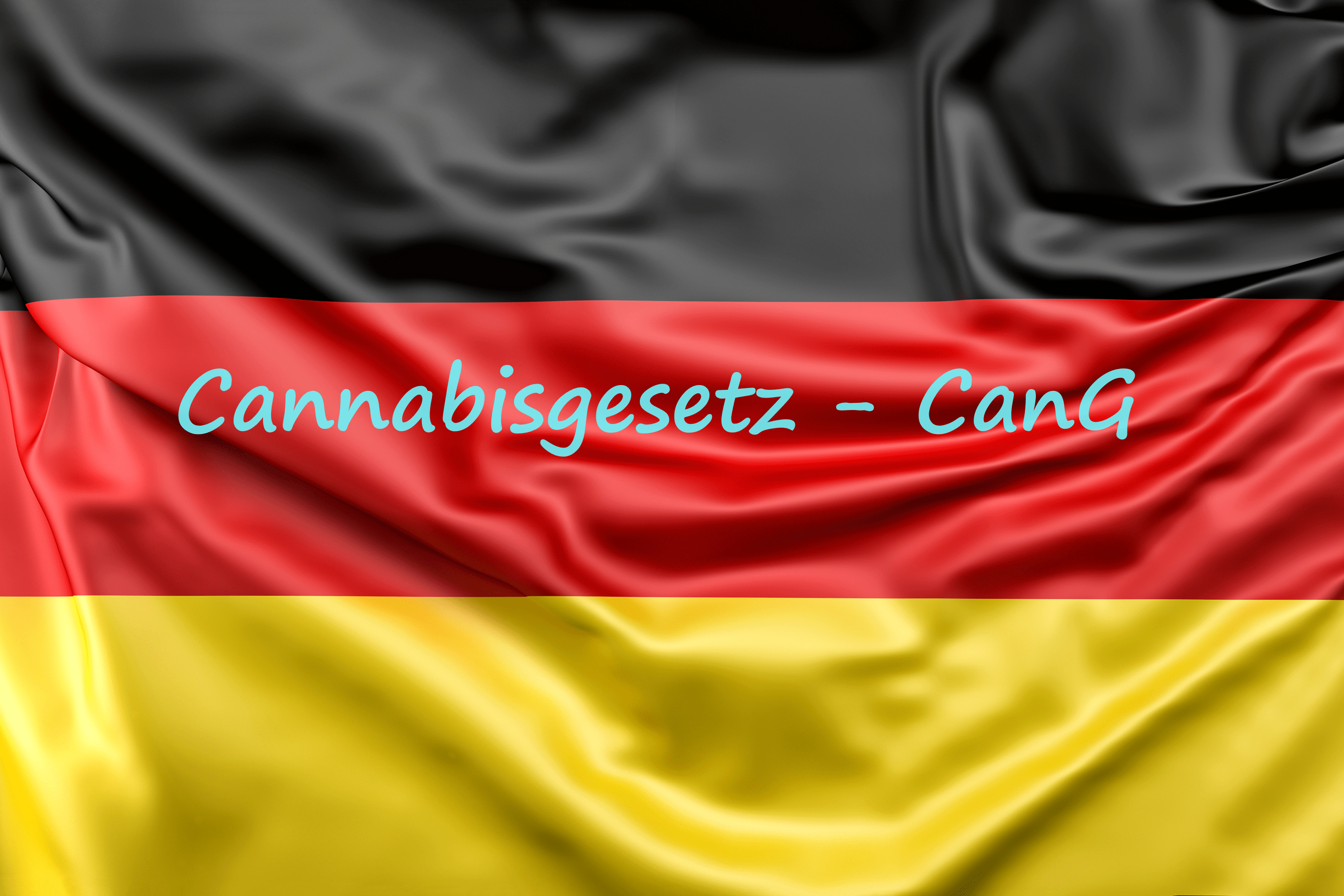 Drapeau allemand écris dessus CanG La Révolution du Cannabis en Allemagne, Drapeau allemand écris dessus Cannabisgesetz CanG