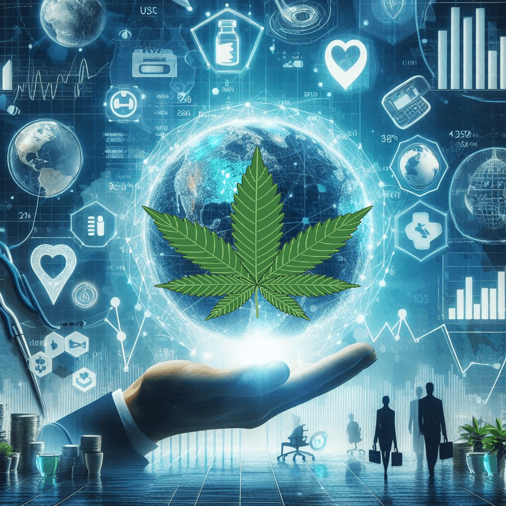 feuille chanvre sur image terre