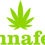 Logo de cannafest company en écriture verte